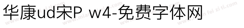 华康ud宋P w4字体转换